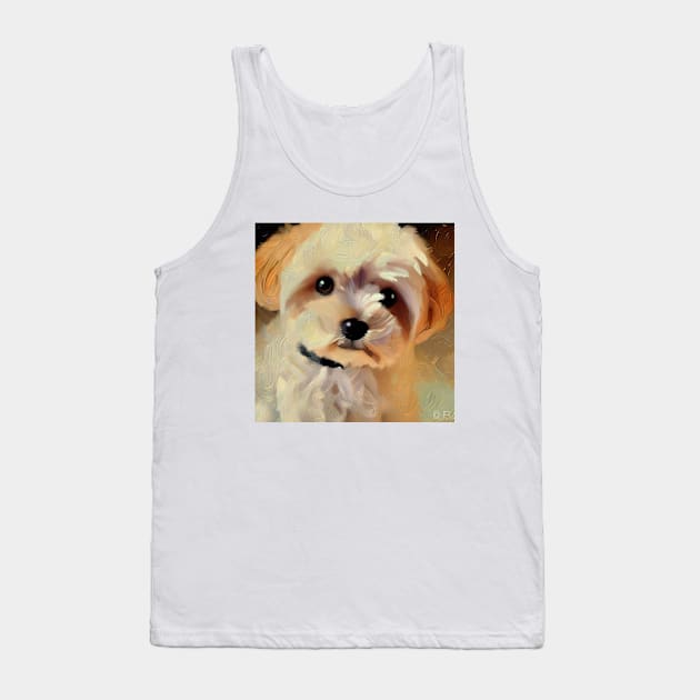 Cute Puppy Face Painting Tank Top by Pickledjo